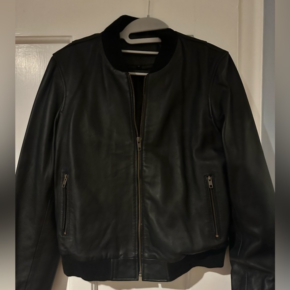 Jackets Coats Nwot Black Leather Bomber Jacket Size M Soft